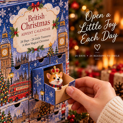 🎄 24 Days of British Christmas – Advent Calendar with 24 Charming Collectible Surprises