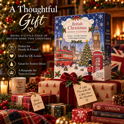 🎄 24 Days of British Christmas – Advent Calendar with 24 Charming Collectible Surprises